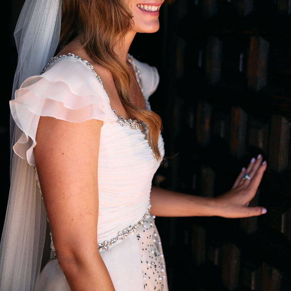 Vestido de novia alta costura diseñado para Natalia de candides design garden por Masum Karimi