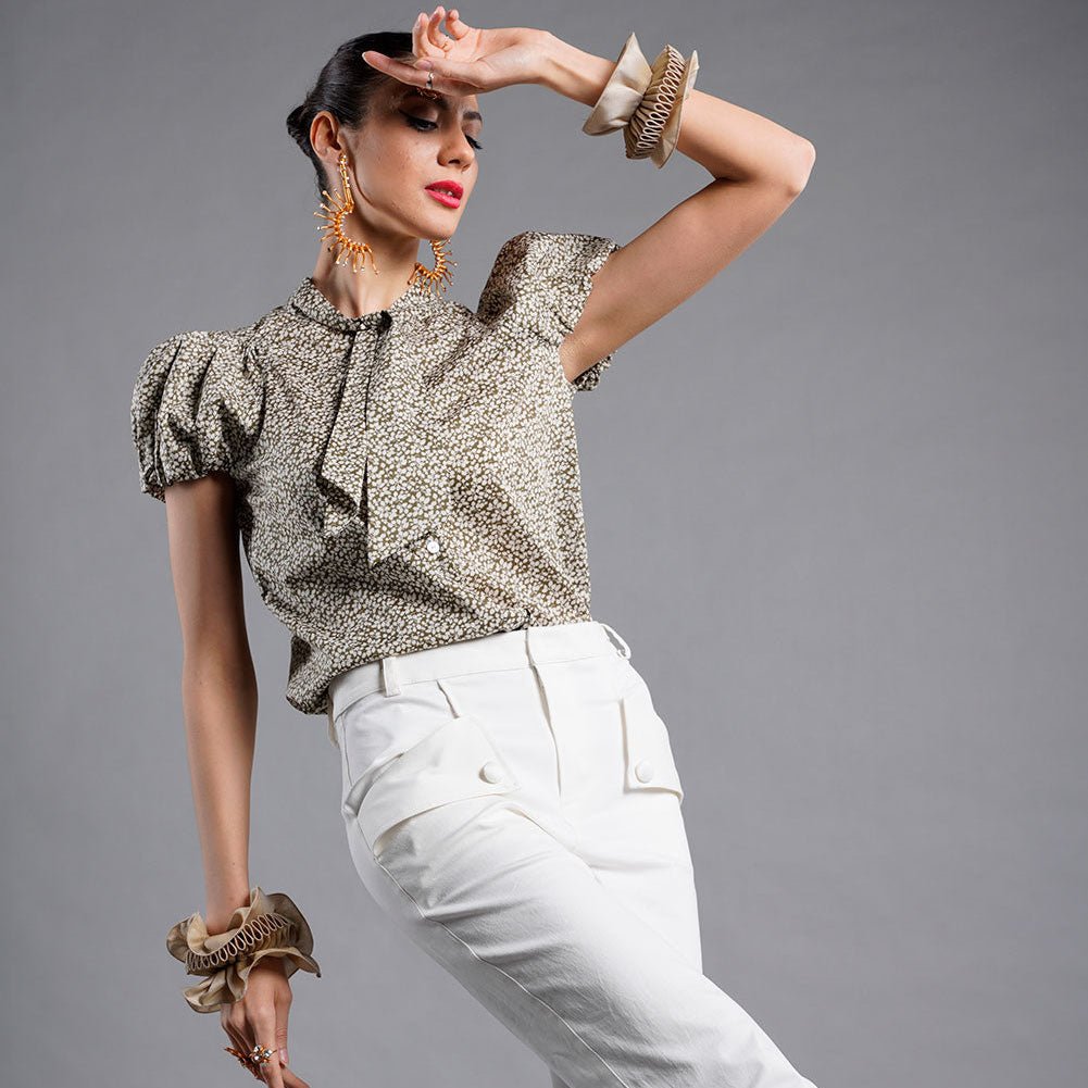 Blusa cuello lazo - Masum Karimi