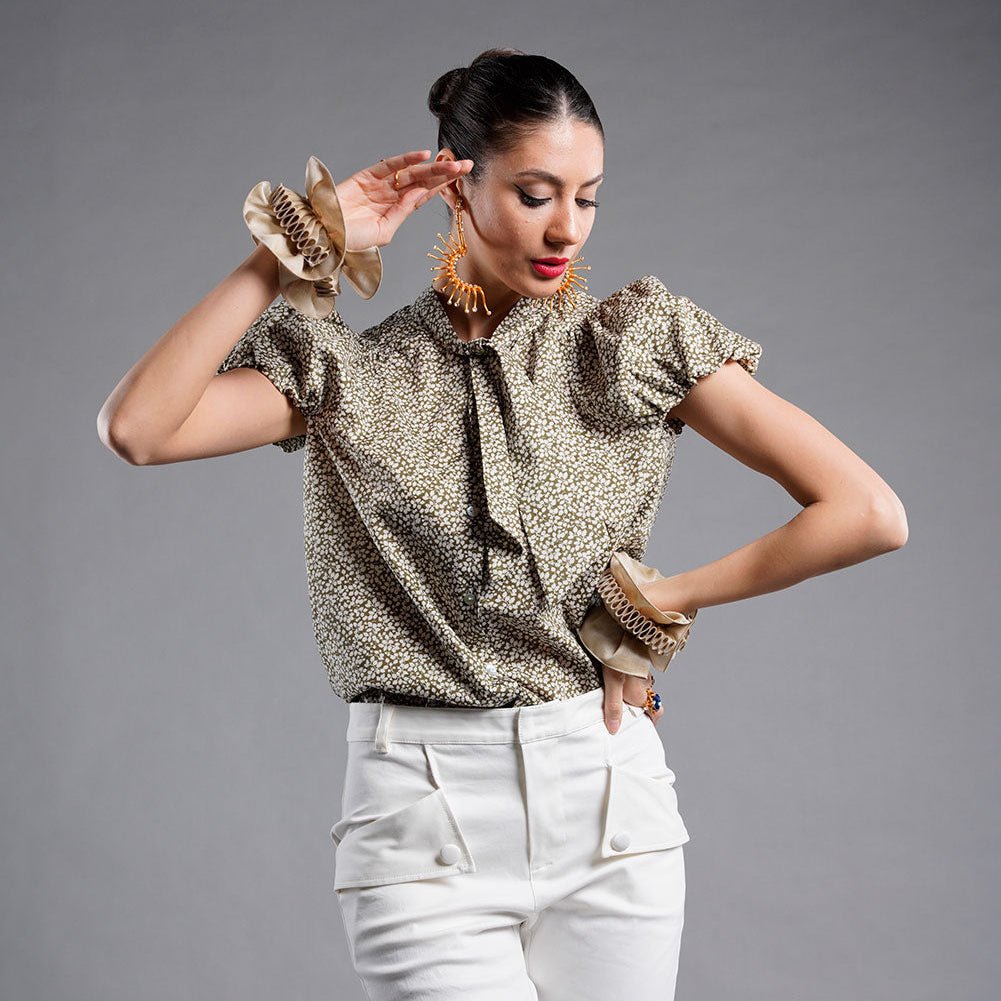 Blusa cuello lazo - Masum Karimi