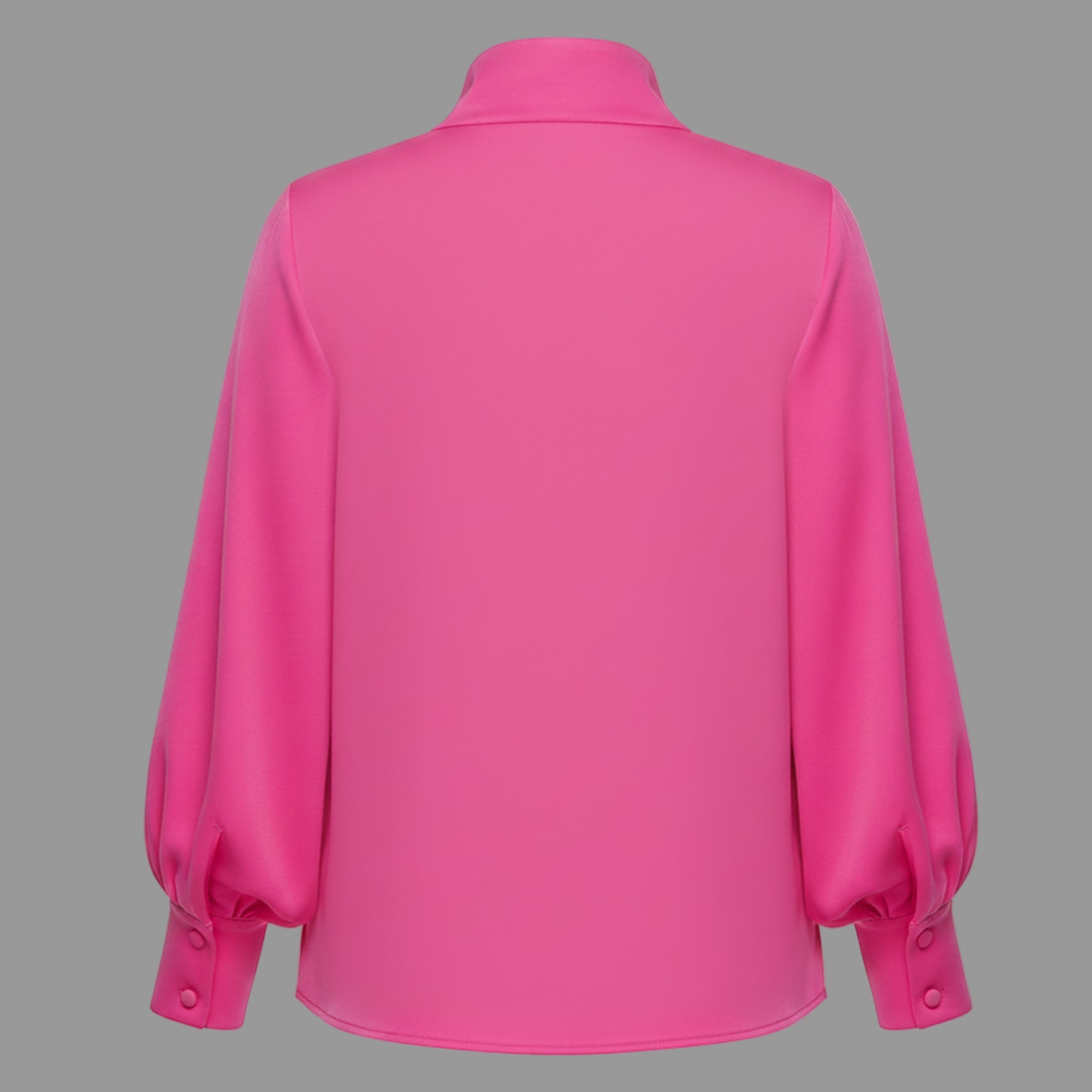 Blusa de Seda Fucsia · Cuello Fantasía Drapé - Masum Karimi