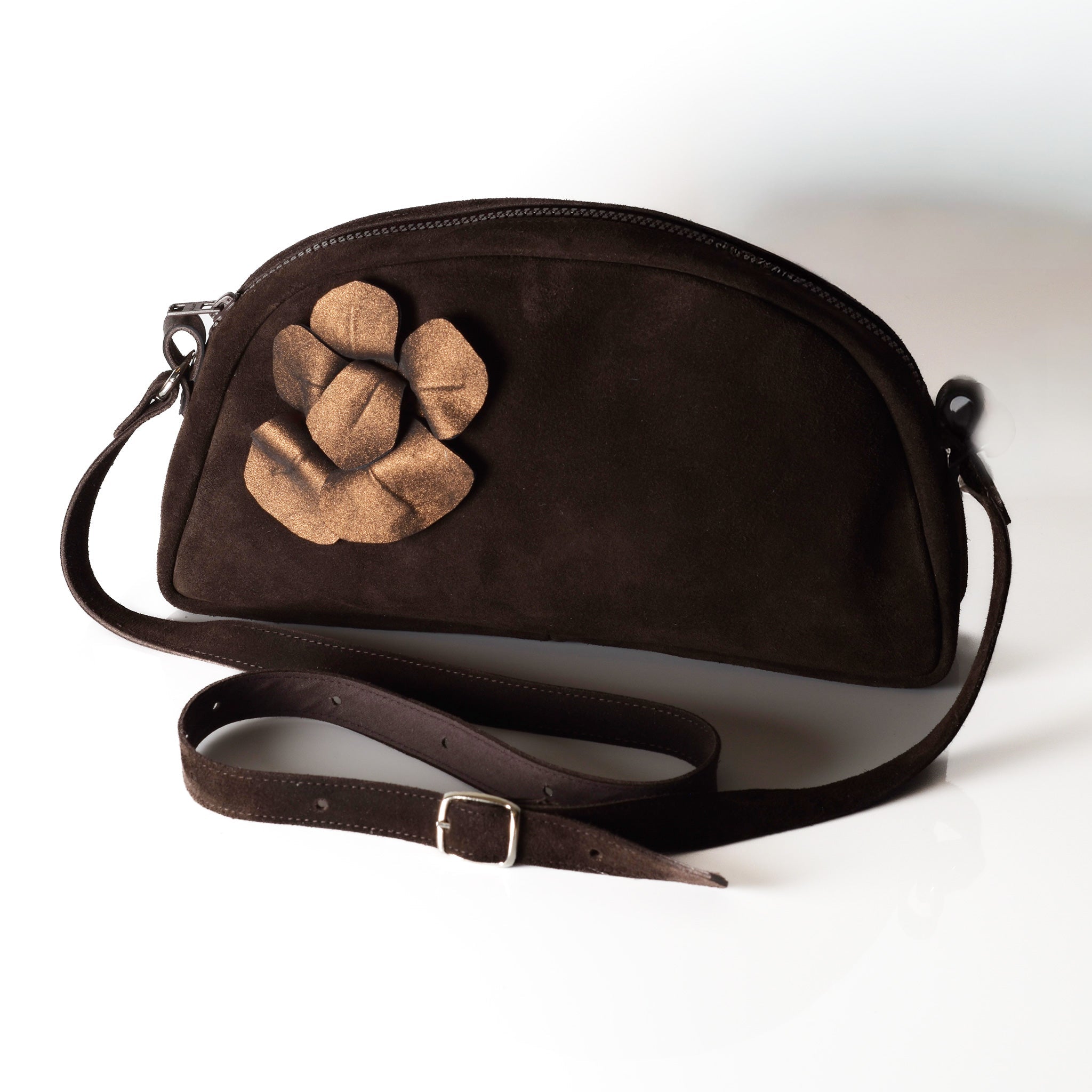 Bolso semicírculo en serraje - Masum Karimi