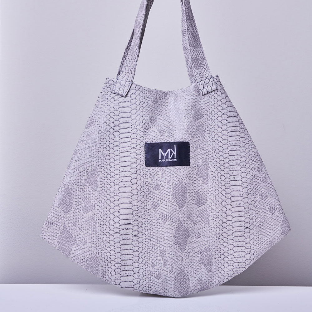 Bolso Tote Piel Vegana Gris - Masum Karimi