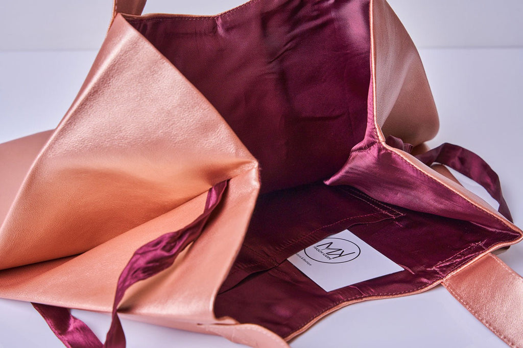 Bolso Tote Piel Vegana Oro Metálico - Masum Karimi