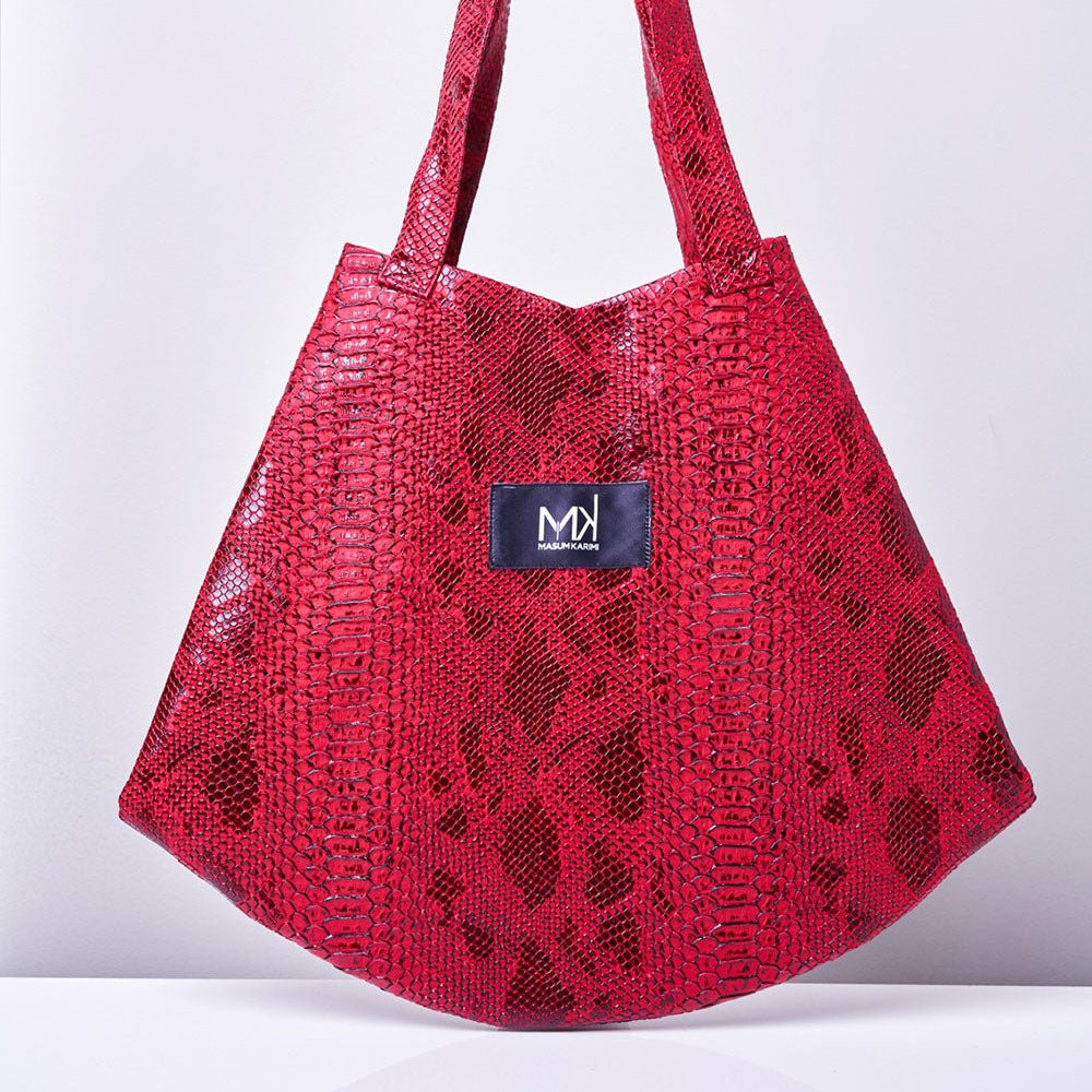 Bolso Tote Piel Vegana Rojo - Masum Karimi