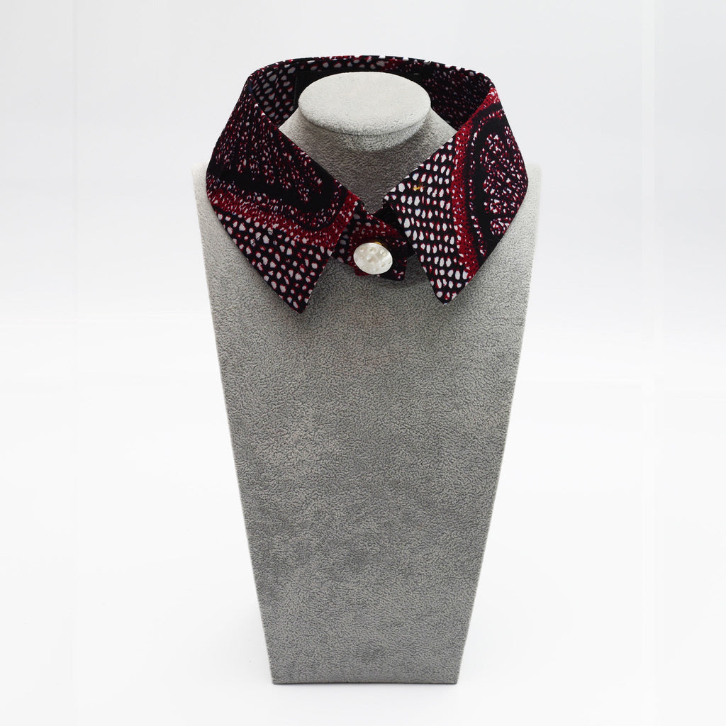 Cuello camisero de algodón granate - Masum Karimi