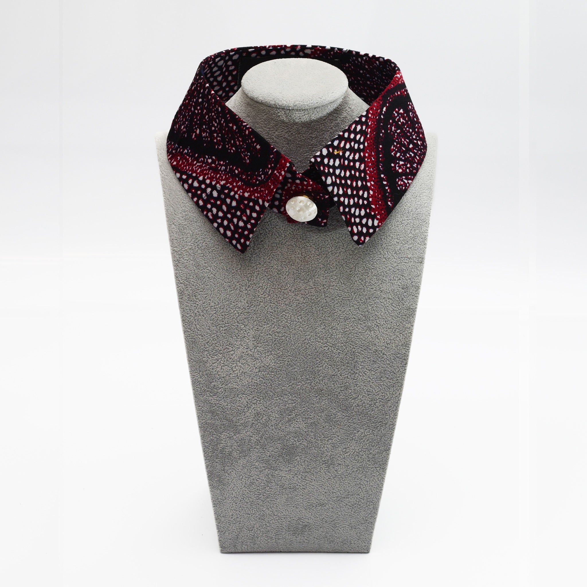 Cuello camisero de algodón granate - Masum Karimi