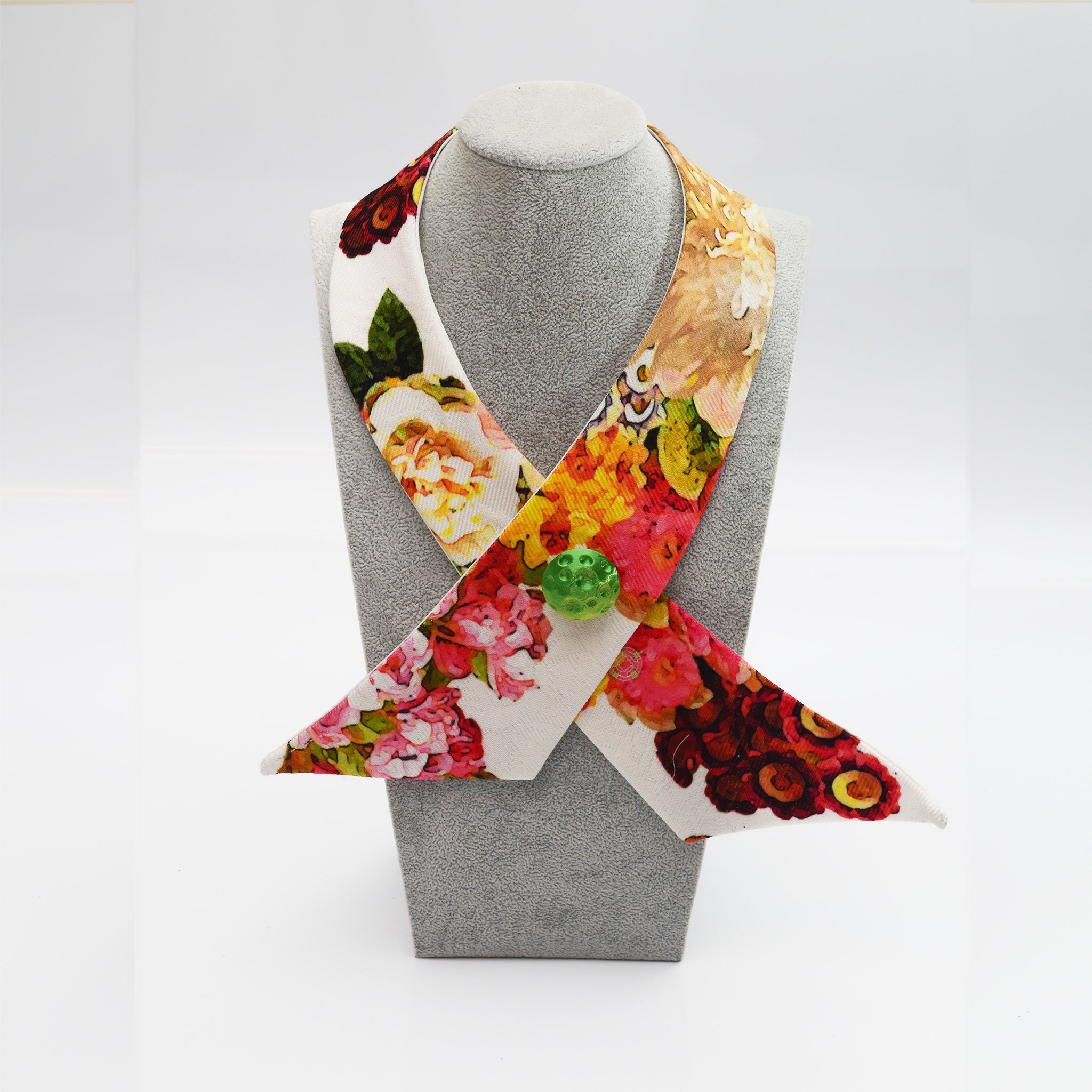 CUELLO CRUZADO BROCADO FLORAL DE ALGODÓN - Masum Karimi
