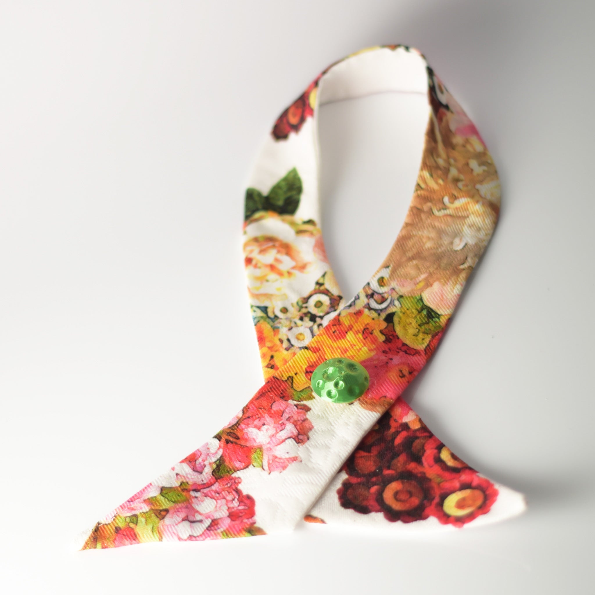CUELLO CRUZADO BROCADO FLORAL DE ALGODÓN - Masum Karimi