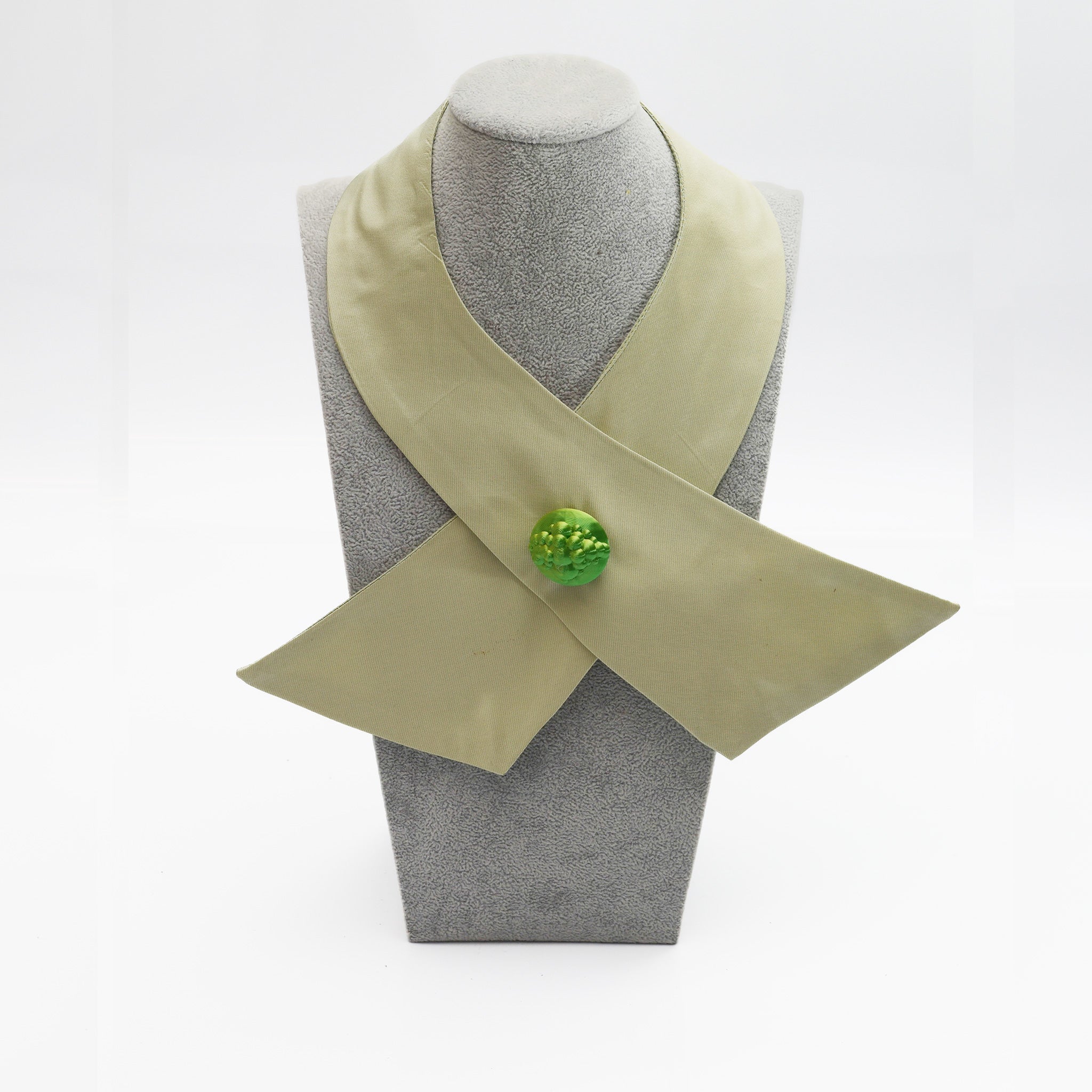 CUELLO CRUZADO RASO VERDE AGUA - Masum Karimi
