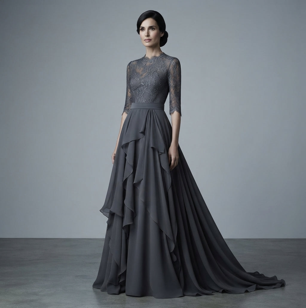 traje madrina elegante