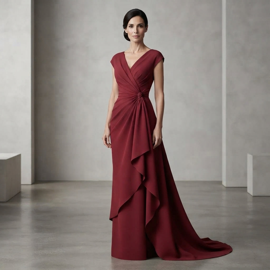 traje madrina cruzado