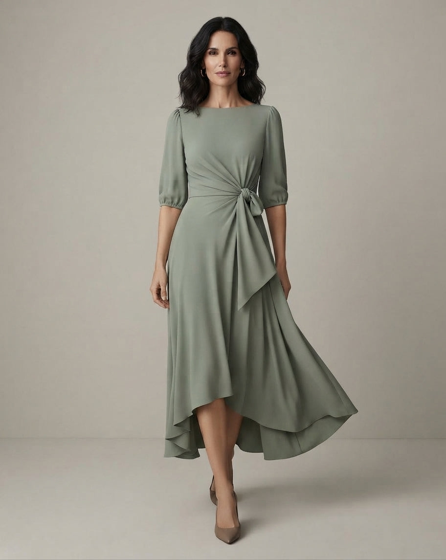 traje madrina midi