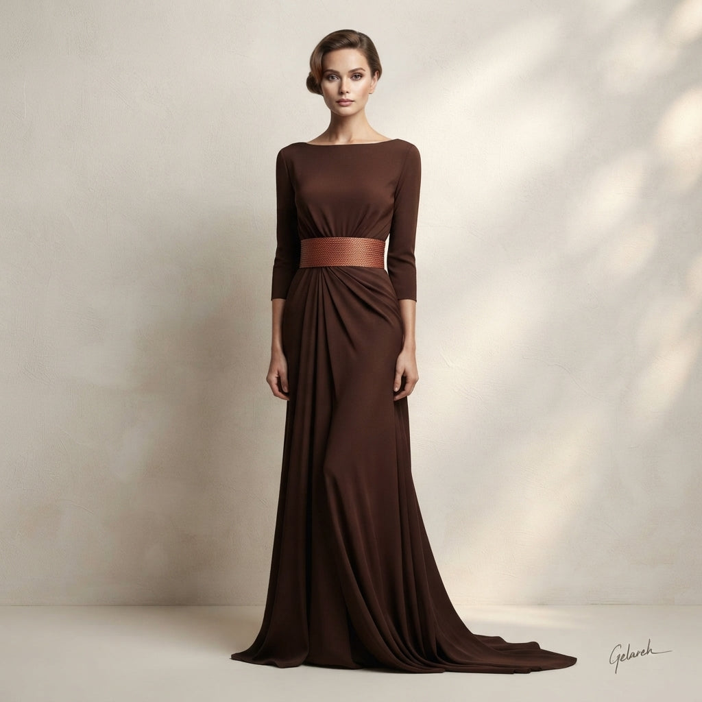 traje madrina elegante y sencillo