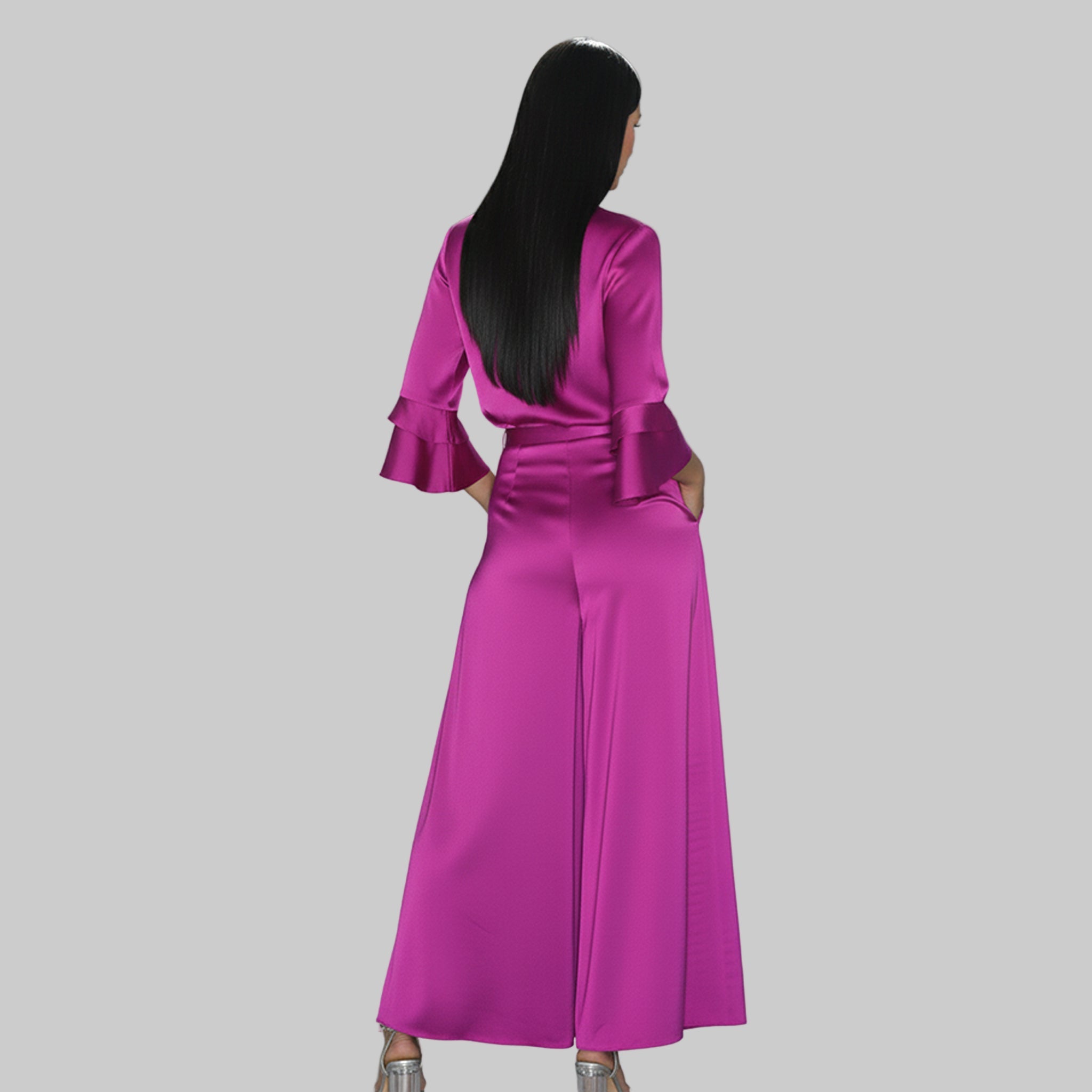 Pantalón Palazzo Morado - Masum Karimi