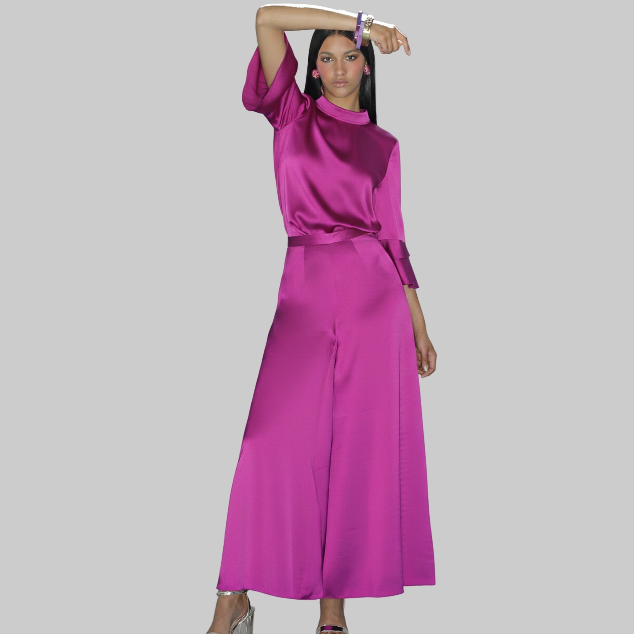 Pantalón Palazzo Morado - Masum Karimi