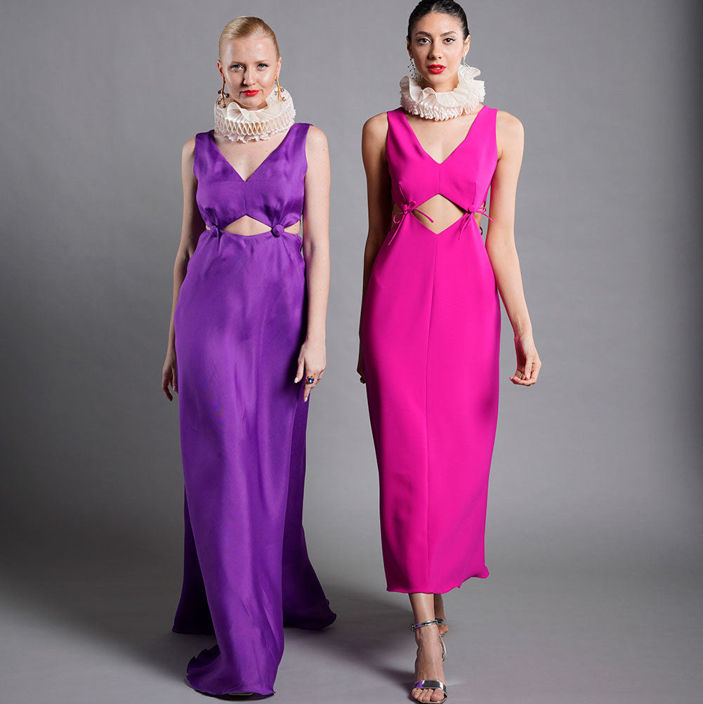 Vestidos de fiesta con gola de cuello para vestir invitadas de forma ideal y único. 