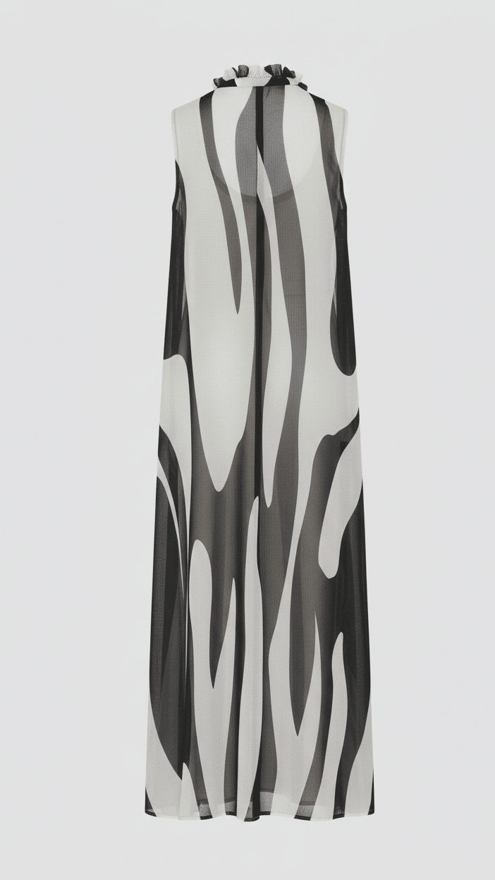 Vestido capa playero Zebra - Masum Karimi