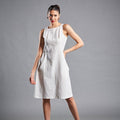 Vestido corto fluido lino - Masum Karimi