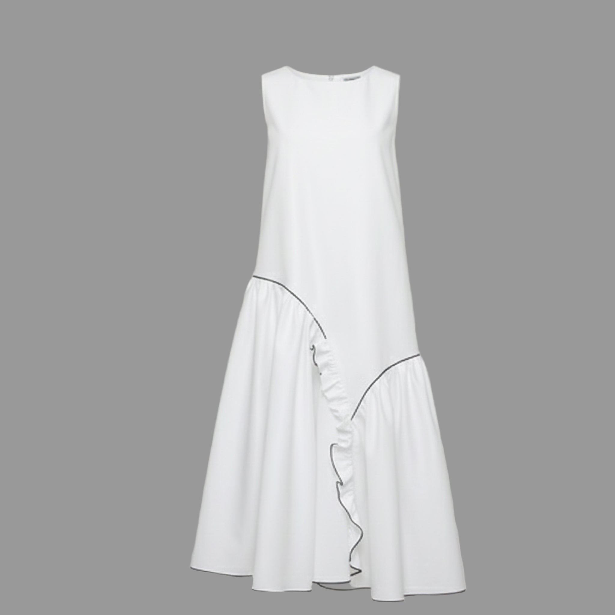 Vestido de Verano Blanco con Volantes - Masum Karimi