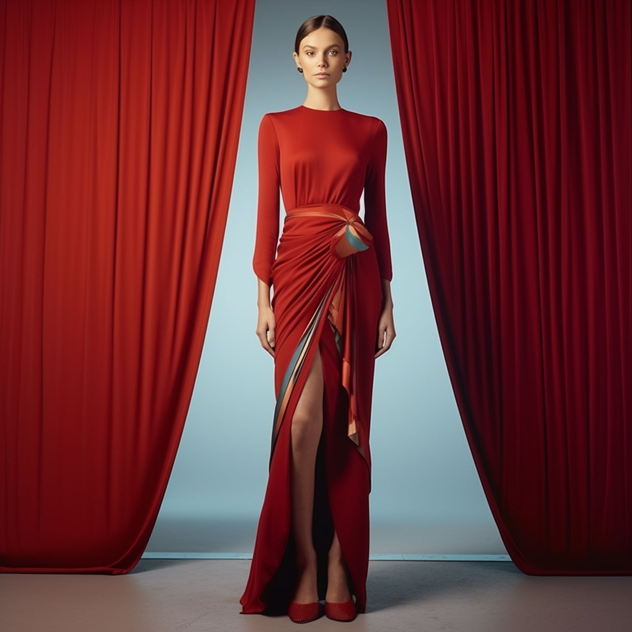 Vestido de madrina con detalles artesanales y líneas limpias, creado para acompañar con elegancia y naturalidad.