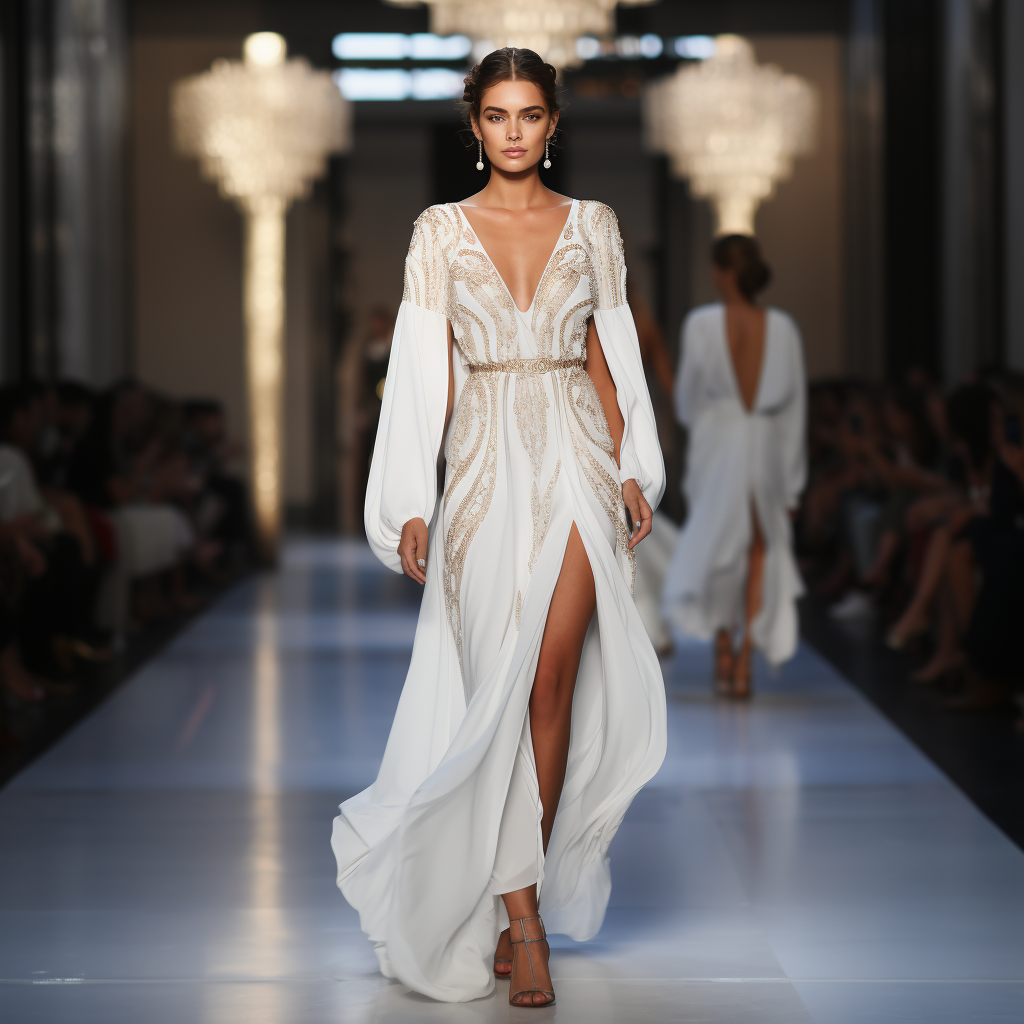 Vestido de alta costura que celebra la feminidad desde la seguridad y la emoción.