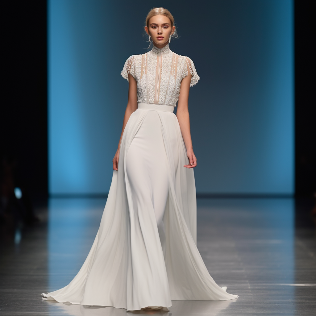 Diseño exclusivo para novia con personalidad y elegancia contemporánea.